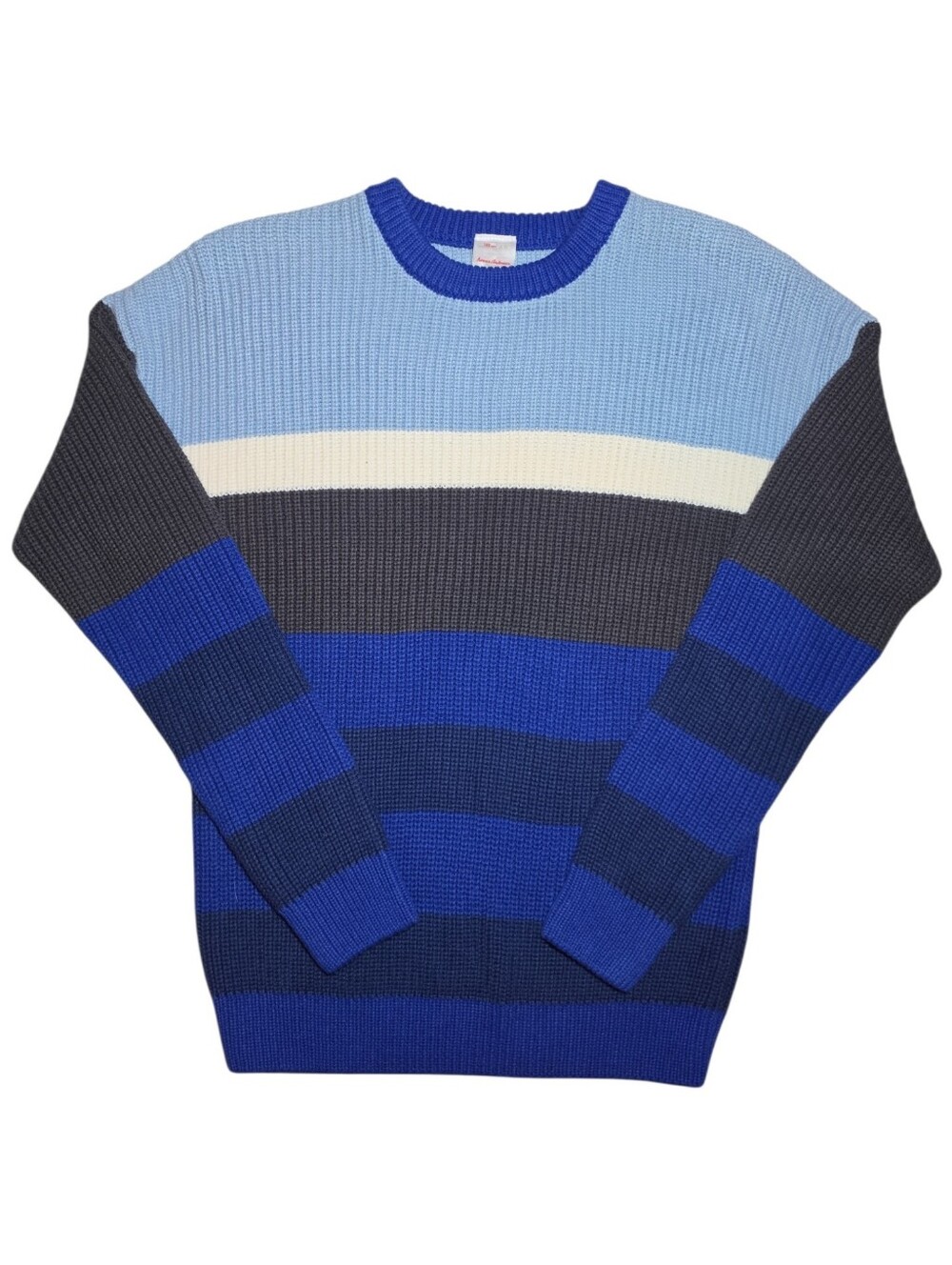 Hanna Andersson Blue Multi-Stripe Crewneck Sweater - Size 10